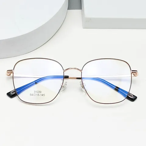 Retro Large Frame Metal Optical Glasses Frame Vintage Chinese Style Fashion Eyewear For Men And Women Daily Wear