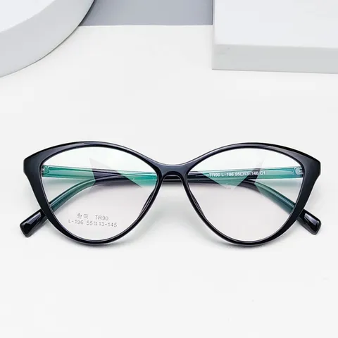 Unisex Cat Eye Anti Blue Light Glasses Fashionable TR90 Optical Eyewear Minimalist Big Frame Myopia Glasses Frame
