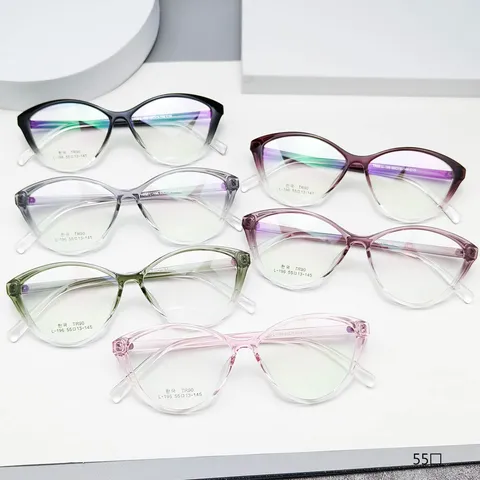 Unisex Cat Eye Anti Blue Light Glasses Fashionable TR90 Optical Eyewear Minimalist Big Frame Myopia Glasses Frame