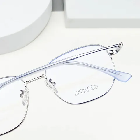 Vintage Retro Polygon Optical Eyeglass Frame For Women Men Titanium Alloy Big Frame Myopia Eyewear Frame
