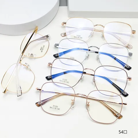 Retro Large Frame Metal Optical Glasses Frame Vintage Chinese Style Fashion Eyewear For Men And Women Daily Wear