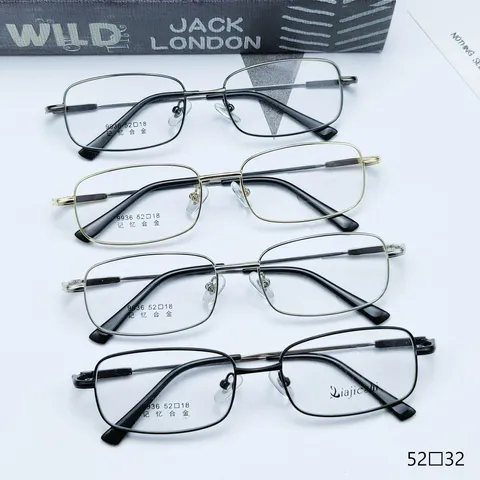 Herren Business Gedächtnis Titan Vollrand Brillengestell Metall Optisches Brillengestell Quadratische Korrektionsbrille