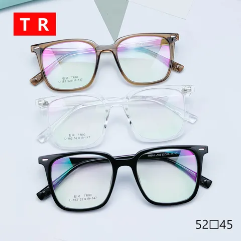 Retro Square Optical Glasses Frame TR90 Big Frame Eyewear Clear Lens Eyeglasses For Men Women Fashion Spectacles