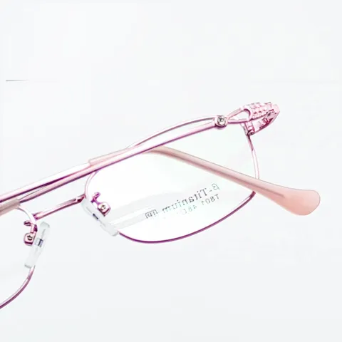Classic Business Women Optical Glasses Frame Lightweight Metal Small Round Frame For Prescription Myopia Eyewear
