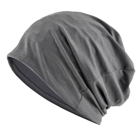 Bonnet Beanie en Soie Glacée Unisexe Léger Respirant Casquette Slouchy Chapeau Fin pour Sports en Plein Air