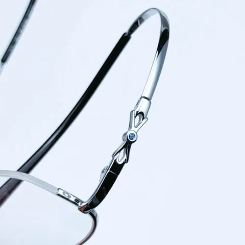 Women Memory Titanium Semi-Rimless Optical Glasses Frame Oval Metal Eyeglass Frame Lightweight Business Eyewear