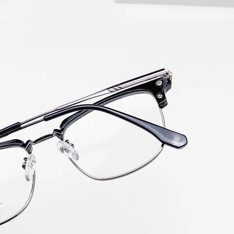 Anti-Blue Light Metal Optical Glasses Frame Unisex Fashion Prescription Eyewear Retro Clear Lens Spectacles