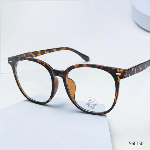 Retro Round TR90 Optical Glasses Frame Men Women Big Frame Anti-Blue Light Eyewear Clear Lens Spectacles