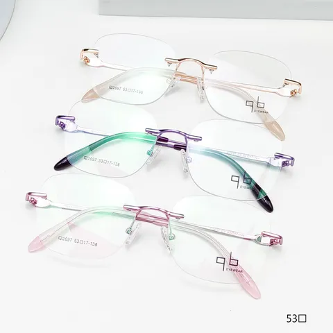 Montatura per Occhiali Senza Montatura in Lega di Titanio Ultraleggera Unisex Miopia Grande Montatura Occhiali Rimless Business Minimalista
