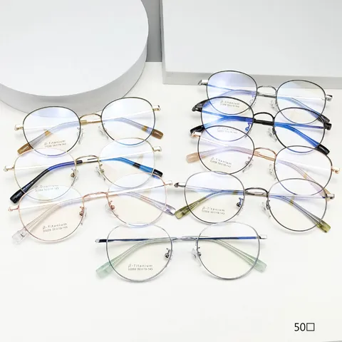 Vintage Round Titanium Alloy Optical Glasses Frame Small Face Retro Metal Eyewear Frame For Men And Women