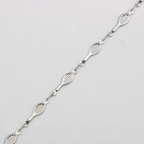 Stainless Steel DIY Jewelry Making Chain Links Tennis Racket Dolphin Leaf Bowtie Patterns For Necklace Bracelet Handmade Craft Components