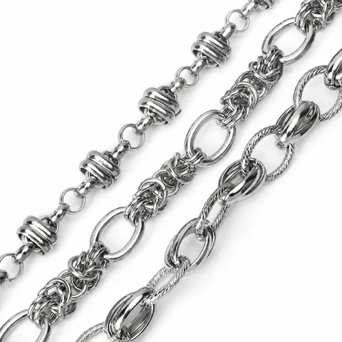 Handgefertigte Edelstahl DIY Kettenglieder Halbzeug O-Kette Twist Webkette Für Tasche Armband Schmuck Herstellung Zubehör
