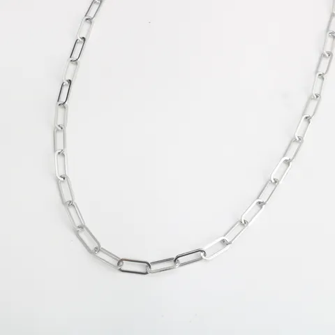 Edelstahl Büroklammerkette Für Schmuckherstellung DIY Kreuzkette Lange O-Kette Halskette Zubehör Für Damen Herren Polierte Metallkette Für Handwerk