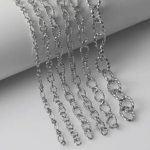 Edelstahl Oval Twist O Kette DIY Halbzeuge Schmuck Gliederkette Material Befunde Für Halskette Armband Herstellung Großhandel