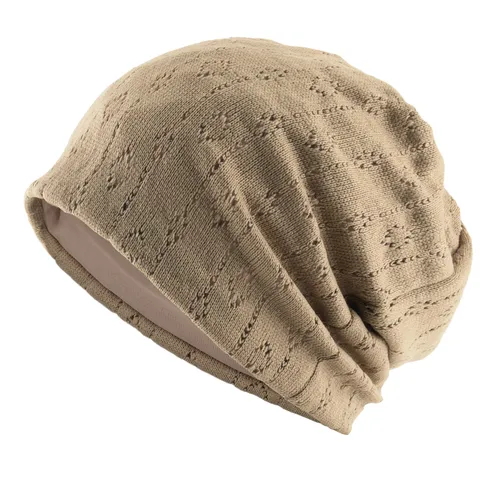 Unisex Léger Respirant Slouchy Bonnet Chapeau Ajouré Tricoté Été Printemps Décontracté Fin Casquette Pour Hommes Femmes