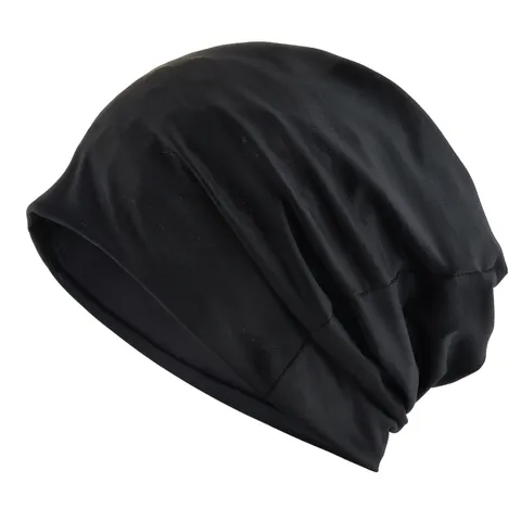 Bonnet Beanie en Soie Glacée Unisexe Léger Respirant Casquette Slouchy Chapeau Fin pour Sports en Plein Air