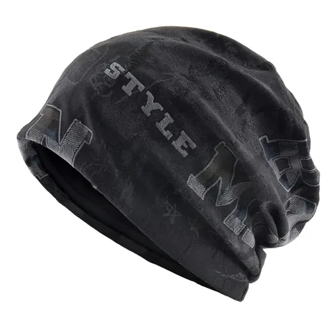 Bonnet Beanie Tricoté Usé Vintage Américain Unisexe Décontracté Slouchy Skull Cap Hip Hop Streetwear