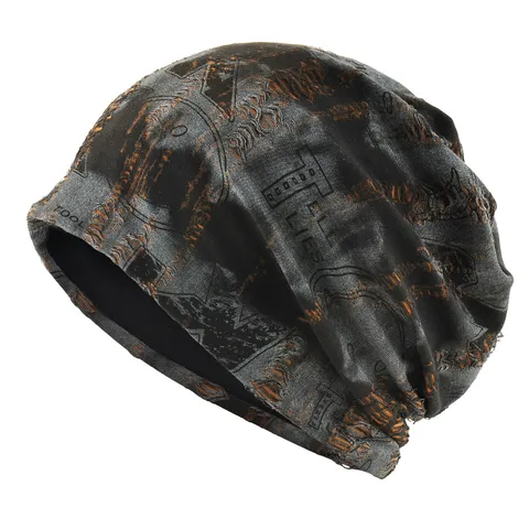 Bonnet Beanie Wasteland Américain Unisexe Vintage Imprimé Lettres Chapeau Tricoté Décontracté Mode Streetwear Pour Hommes Femmes