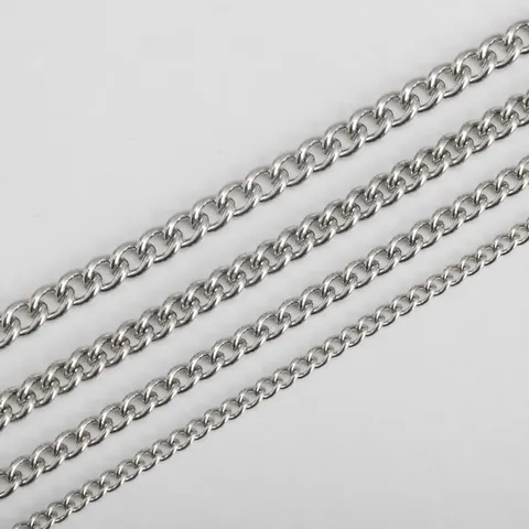 Edelstahl Gliederkette Torsionskette DIY Halskette Verlängerung Links Silber Metall Schmuckherstellung Kette Für Damen Herren