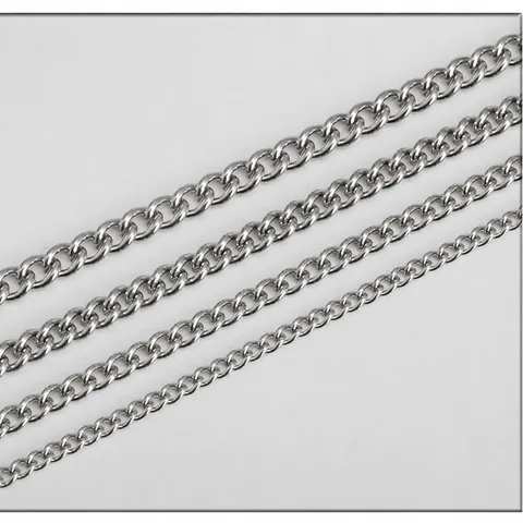 Edelstahl Gliederkette Torsionskette DIY Halskette Verlängerung Links Silber Metall Schmuckherstellung Kette Für Damen Herren