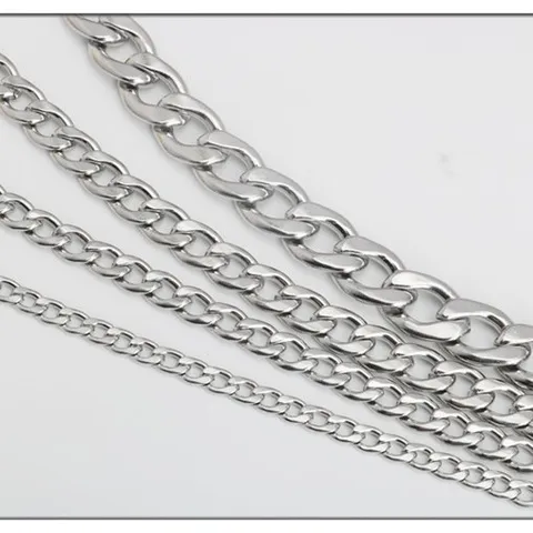 Catena Cubana NK in Acciaio Inossidabile per DIY Gioielli Collana Bracciale Borsa Decorazione Catena a Maglie alla Moda