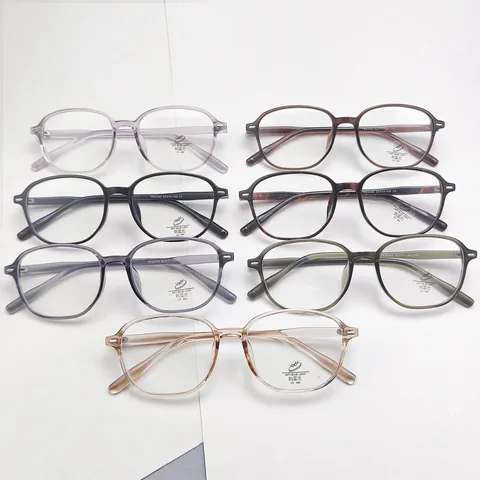 Retro Literary TR90 Optical Glasses Frame Women Men Anti Blue Light Myopia Eyewear Frame Fashion Small Square Clear Glasses