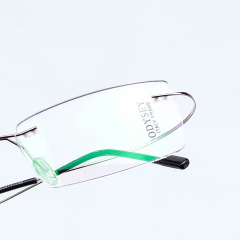 Minimalist Beta Titanium Rimless Eyeglass Frames Square Optical Glasses For Men And Women Lightweight Big Face Glasses