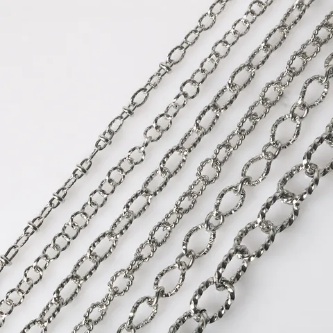 Edelstahl Oval Twist O Kette DIY Halbzeuge Schmuck Gliederkette Material Befunde Für Halskette Armband Herstellung Großhandel