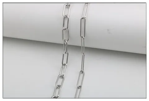 Edelstahl Nicht Geschweißte Kreuzkette Miteinander Verbundene O-Kette Für DIY Halskette Tasche Kette Zubehör Schmuckherstellung