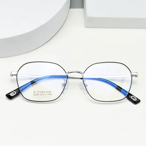Retro Square Beta Titanium Alloy Eyeglass Frames Lightweight Optical Glasses Frame For Men Women Small Face Daily Commute