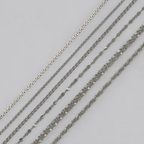 Catena Fai-da-te in Acciaio Inossidabile Minimalista per Creazione Gioielli Catena a Maglie O-Chain Tonalità Argento Accessori Semilavorati per Collana Bracciale