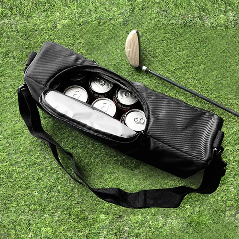 Portable Waterproof Golf Cooler Bag Thermal Insulated Ice Bag Polyester Crossbody Shoulder Bag For Men Women Outdoor Sports Picnic