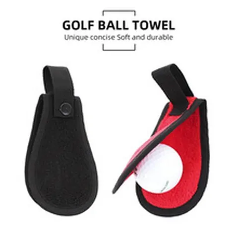 Draagbare Golfbal Schoonmaak Handdoek Met Gesp Taille Ophangen Katoen Absorberende Golfbal Reiniger Doek Sport Accessoires Mannen Vrouwen Cadeau