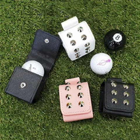 Draagbare Klinknagel Golfbaltas PU Leer Taille Hangende Golfbalhoes Enkele Balhouder Met Metalen Haak Sportaccessoires