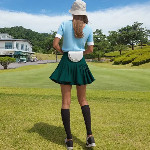Korean Style PU Leather Golf Waist Bag Half Moon Rangefinder Pouch Magnetic Closure Compact Sports Belt Bag For Men Women