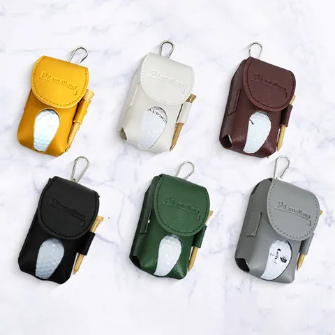 Tragbare PU Leder Golfballtasche Taillenaufhängung Pouch Mit Bällen Und Tees Outdoor Sport Golfzubehör Für Herren Damen