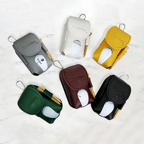 Tragbare PU Leder Golfballtasche Taillenaufhängung Pouch Mit Bällen Und Tees Outdoor Sport Golfzubehör Für Herren Damen