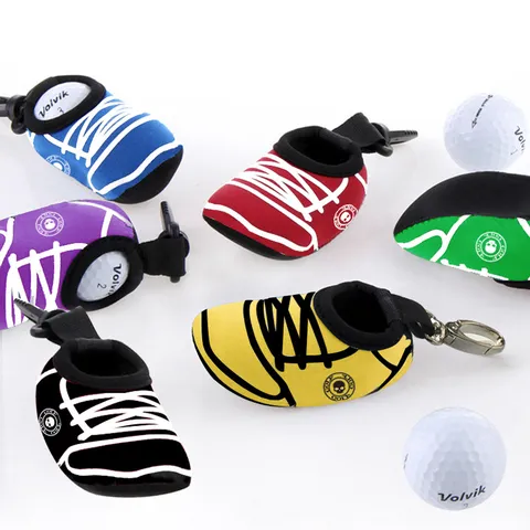Pilamalleus Neopren Golfballtasche Mini Schuhform Tragbare Golf Hüfttasche Mit Haken Golf Zubehör Für Damen Herren