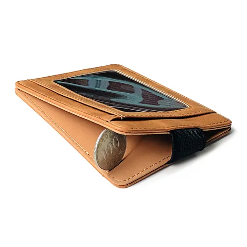 Korean Style PU Leather Card Holder Wallet With Elastic Band Multi Slot Slim Driver's License Cover Minimalist Coin Purse For Unisex