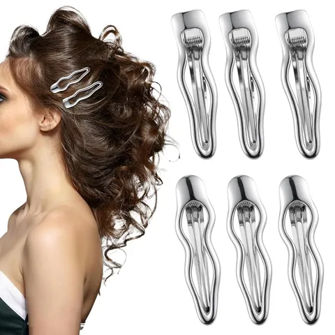 Fashion Zinc Alloy Heart Bowknot Star Geometric Hair Clip Metallic Side Barrette Bangs Clip Headwear For Women Jewelry Gift