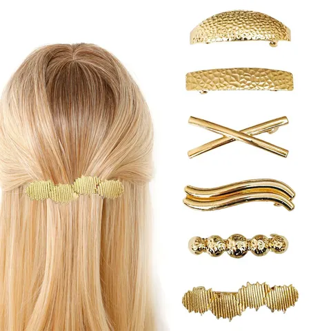 Mode Zinklegierung Metall Haarspangen Set Geometrisch Schmetterling Seestern Federclip Elegante Haarnadeln Set Für Damen Kopfschmuck Zubehör