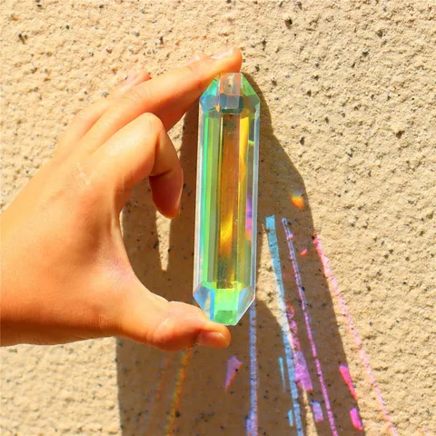 Acchiappasole in Cristallo K9 Prisma Grande Ciondolo Sospeso Creatore di Arcobaleno Decorazione per Finestra Prisma Facettato Per Decorazioni