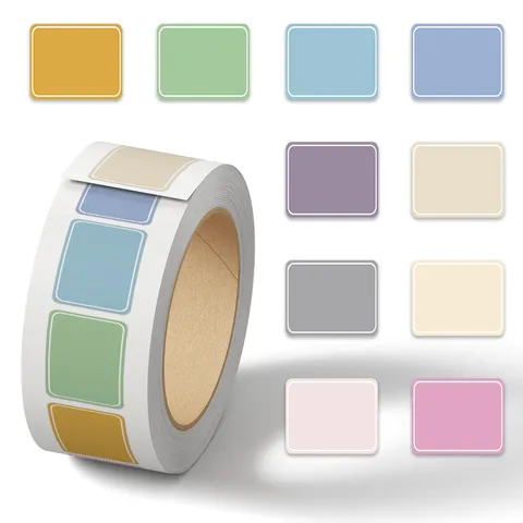 Colorful Self Adhesive Label Stickers Decorative Tape For Handbook Journal Envelopes Laptop Stationery Supplies