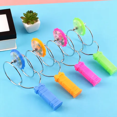 Luminous Magnetic Spinning Top Toy LED Light Up Magic Gyro Toy Metallic Track Kids Educational Novelty Gift