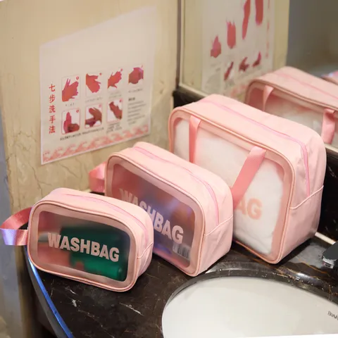 Grote Capaciteit Waterdichte Transparante Reizen Toiletzak Draagbare Make-up Organizer Duidelijke Opbergpouch Voor Vrouwen