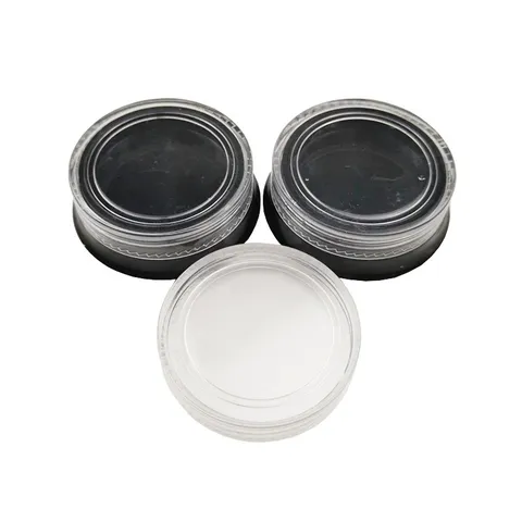 Scatola di Immagazzinaggio per Nail Art in Plastica Nera Contenitore per Gemme Vuoto Piccolo Barattolo Rotondo per Strass Perle Accessori per Trucco