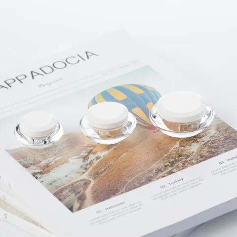 Transparant Acryl UFO Crèmepotje Draagbare Reishouder Lege Cosmetische Verpakking Voor Gezichtscrème Lotion