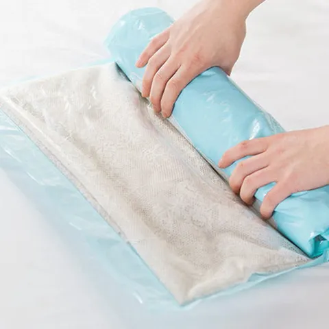 Reise Aufrollbare Vakuum Aufbewahrungsbeutel Tragbare Kompression Platzsparer Beutel Für Kleidung Reise Organisation Tasche