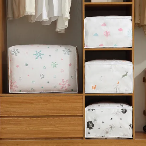 Borsa per Trapunte in PEVA di Grande Capacità Impermeabile Contenitore Organizer per Coperta con Finestra Trasparente e Cerniera