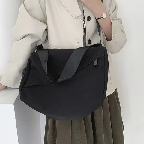 Japanese Casual Oxford Cloth Crossbody Bag Large Capacity Single Shoulder Tote Bag Women Fashion Commute Handbag